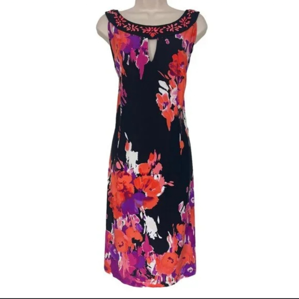 Dress Barn summer sleeveless floral dress NWT